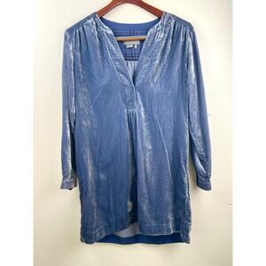 Anthropologie Womens Dress XS Velvet Fairy Whimsigoth Periwinkle Holiday Boho